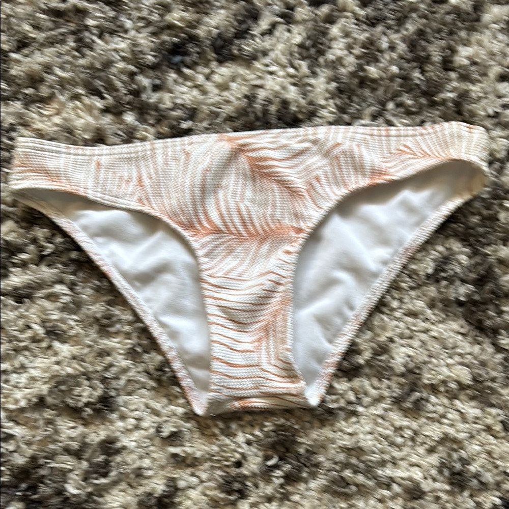 White and Orange Bikini Bottom